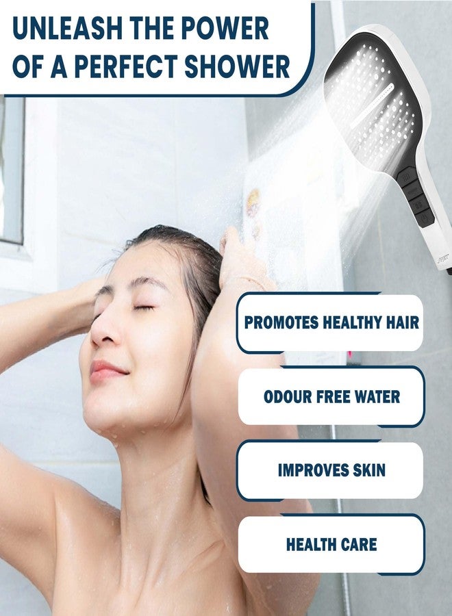 PJET Hand Shower for Bath | Multifunctional 7 Mode Bathroom Shower | Silicone Bathroom Hand Shower | Easy Mode Switching | Durable Handheld Shower Set - Chrome - Image 4